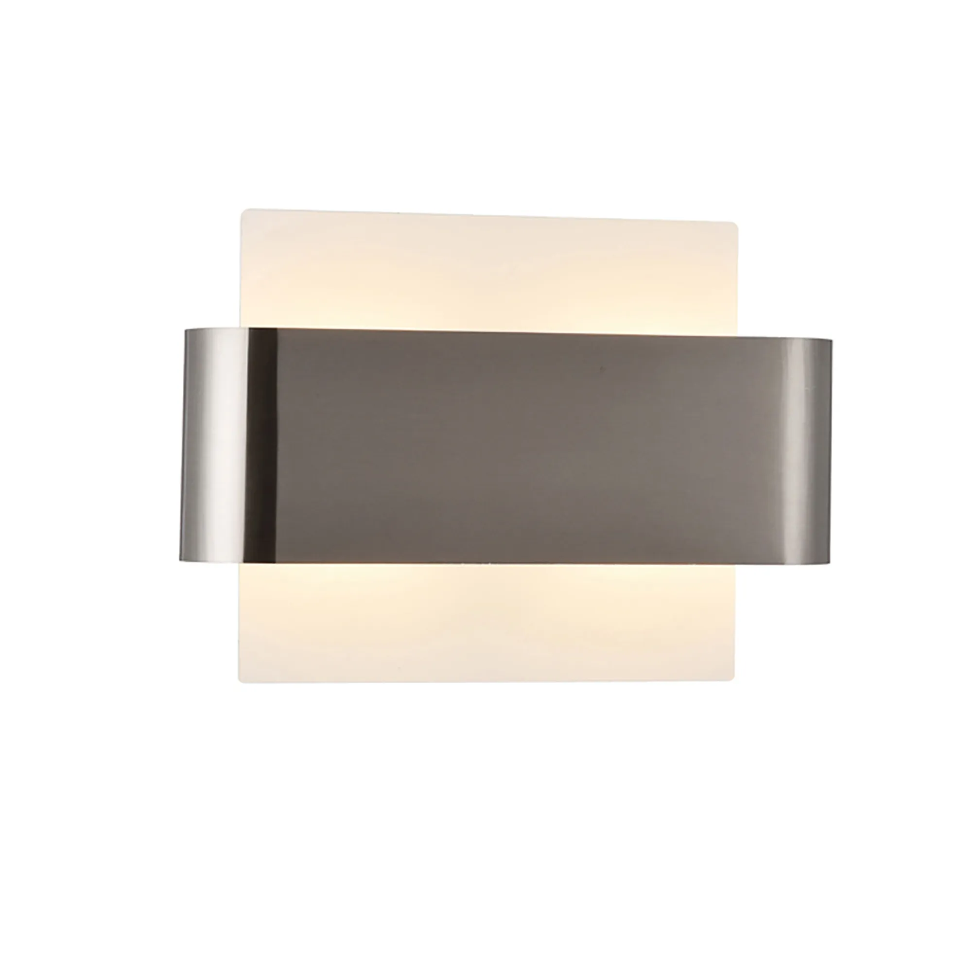 Damo Wall 2 Light Satin Nickel, White D0380  Deco Damo